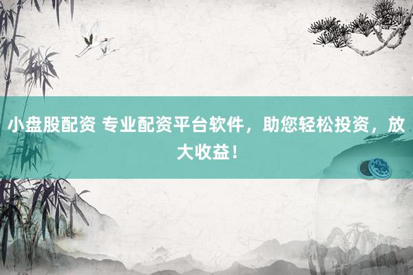 小盘股配资 专业配资平台软件，助您轻松投资，放大收益！