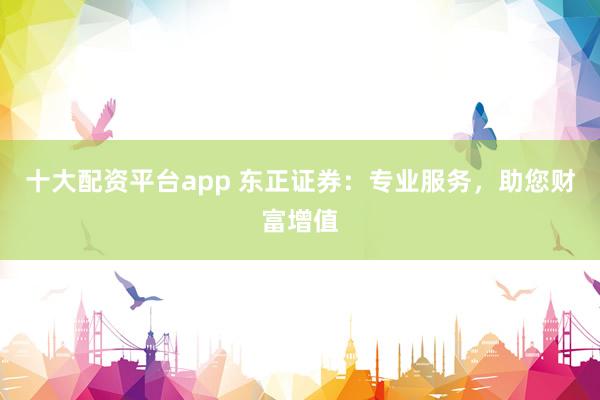 十大配资平台app 东正证券：专业服务，助您财富增值