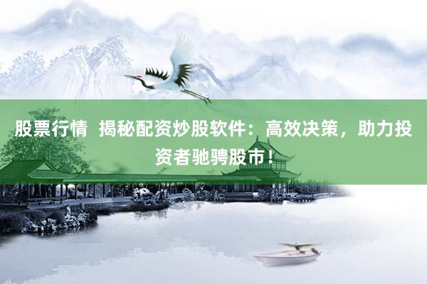 股票行情  揭秘配资炒股软件：高效决策，助力投资者驰骋股市！