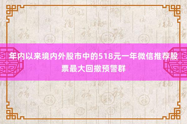 年内以来境内外股市中的518元一年微信推荐股票最大回撤预警群