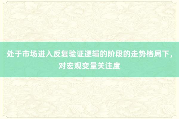 处于市场进入反复验证逻辑的阶段的走势格局下，对宏观变量关注度