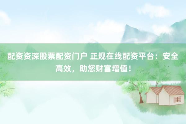 配资资深股票配资门户 正规在线配资平台：安全高效，助您财富增值！